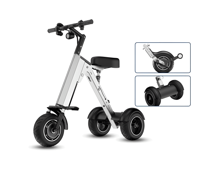 FER-2 2-Wheel 3-Wheel Convertible Folding Electric Vehicle (4Ah Air Travel Version)