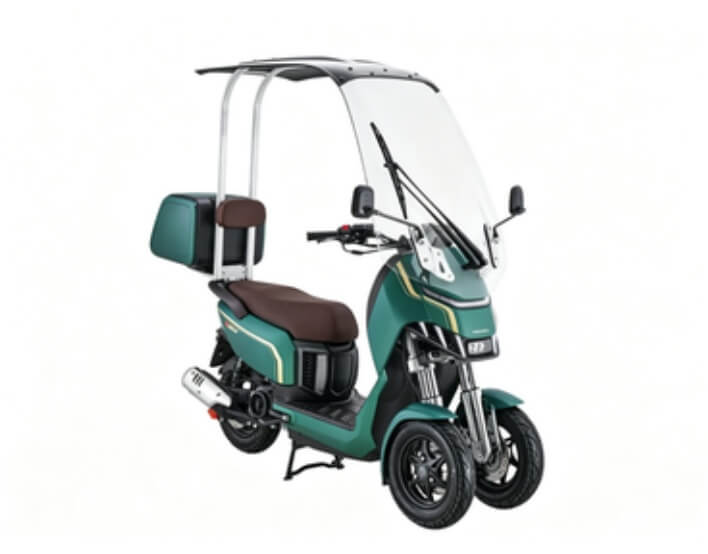 ERR-4 Electric Trike: Roofed Three-Wheeled Outdoor Adventure